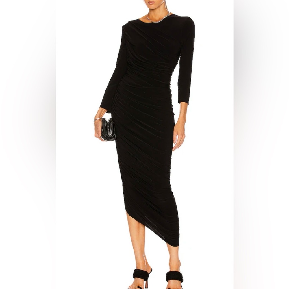 Norma Kamali Black Asymmetrical Dress